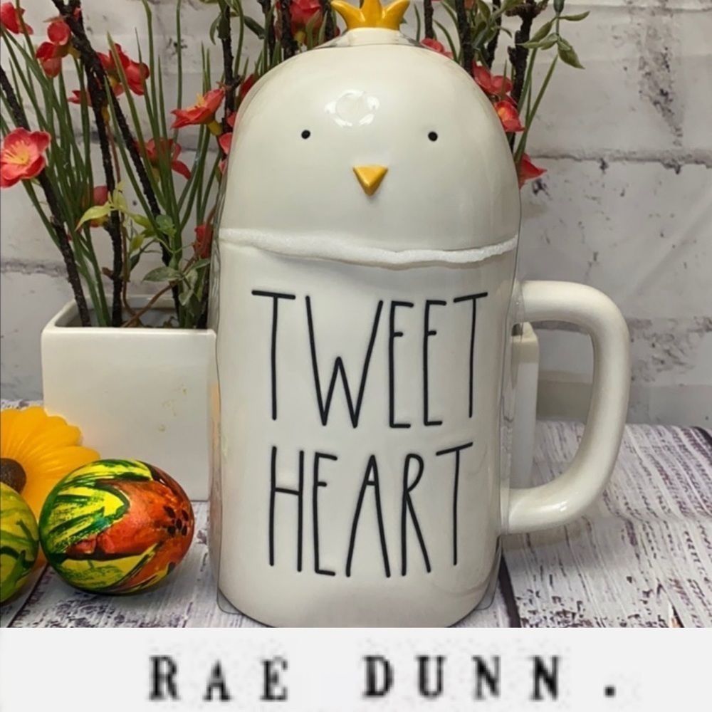 Rae Dunn Tweet Heart Mug With Chick Lid Cover - Picture 1 of 3